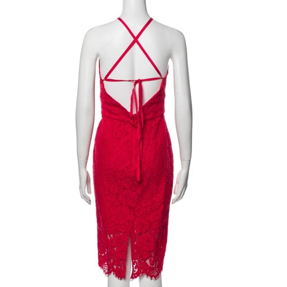 Lover Oasis Red Lace Dress - Picture 2 of 9